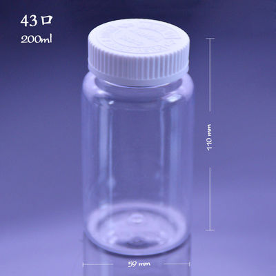 200 ml 250 ml zakręcane plastikowe butelki HDPE na pigułki